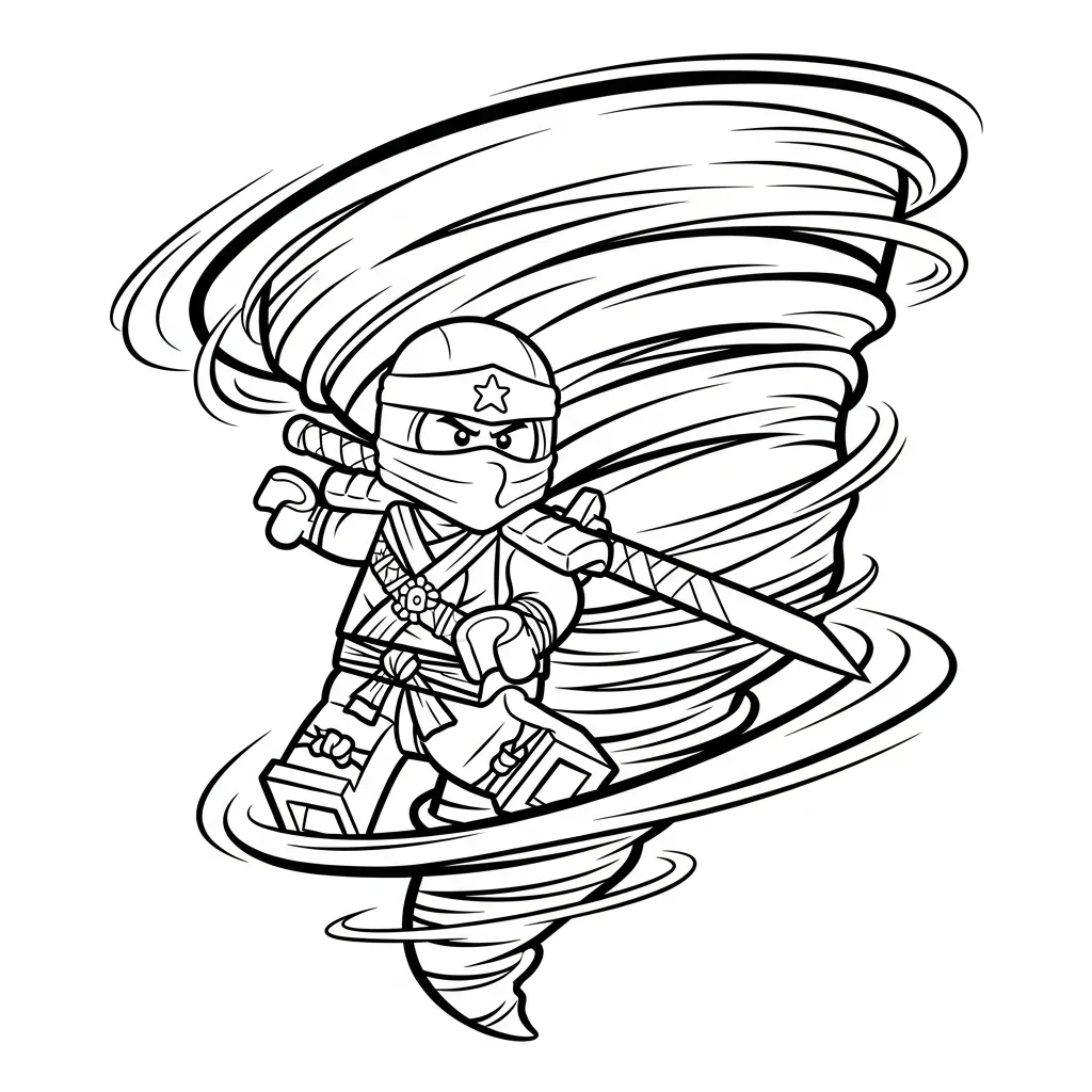 Lego Ninjago para colorear para niños para imprimir gratis 1