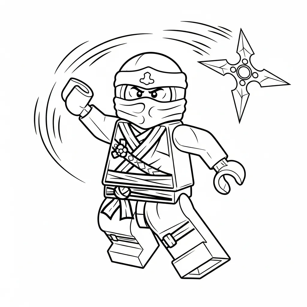 Lego Ninjago para colorear gratis para niños