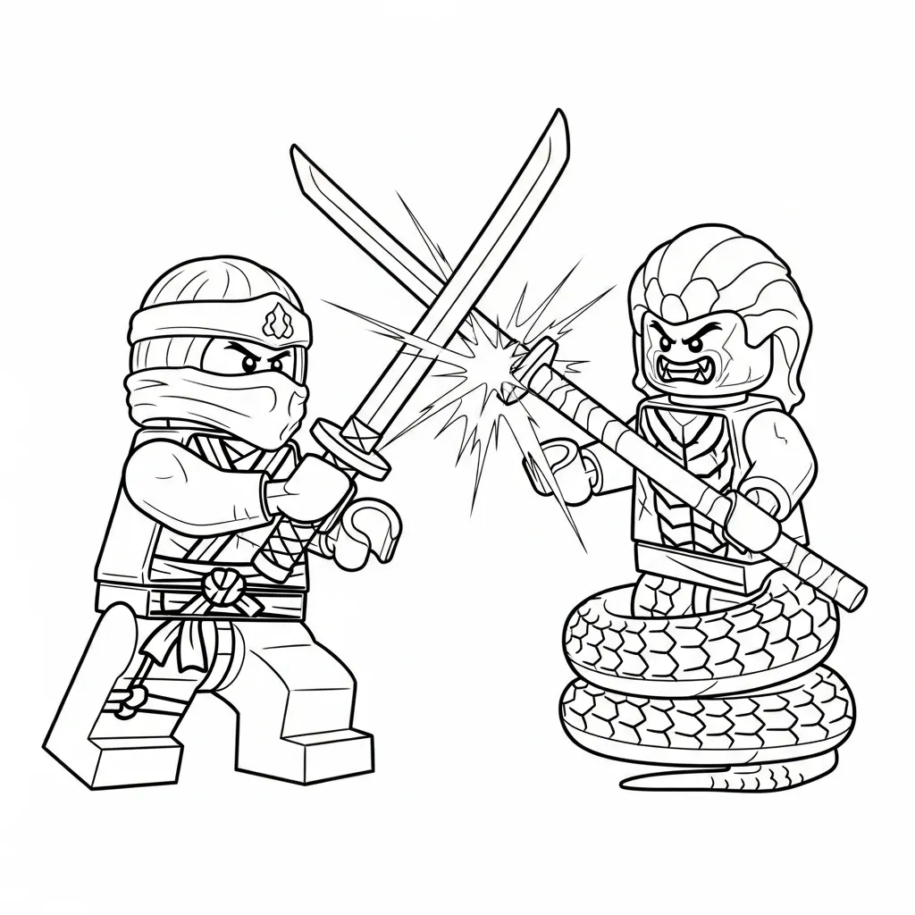 Lego Ninjago para colorear para imprimir para niño de 12 años