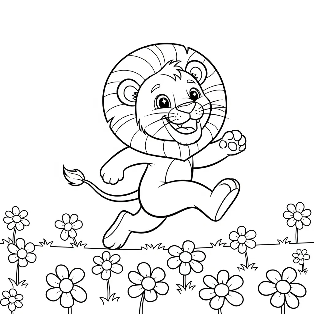 León para colorear para imprimir gratis 2