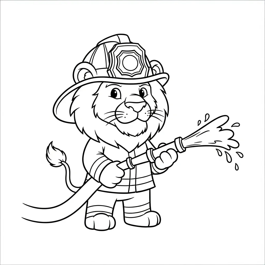 León para colorear para primaria