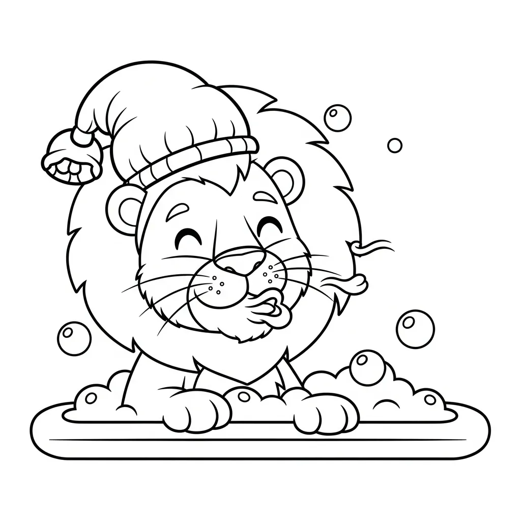 León para colorear para niño de 7 años