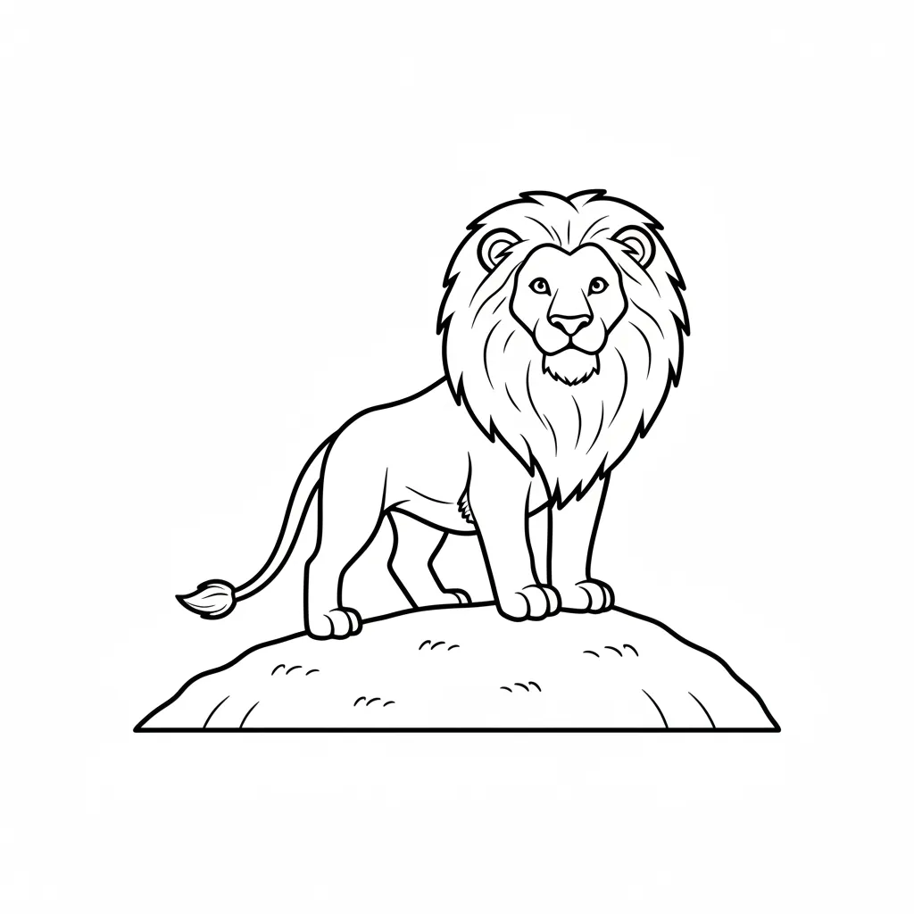 León para colorear para imprimir