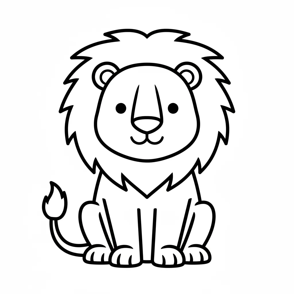 León para colorear para imprimir pdf gratis 1