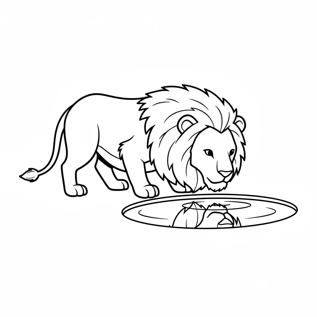 imagen para colorear León niño 2