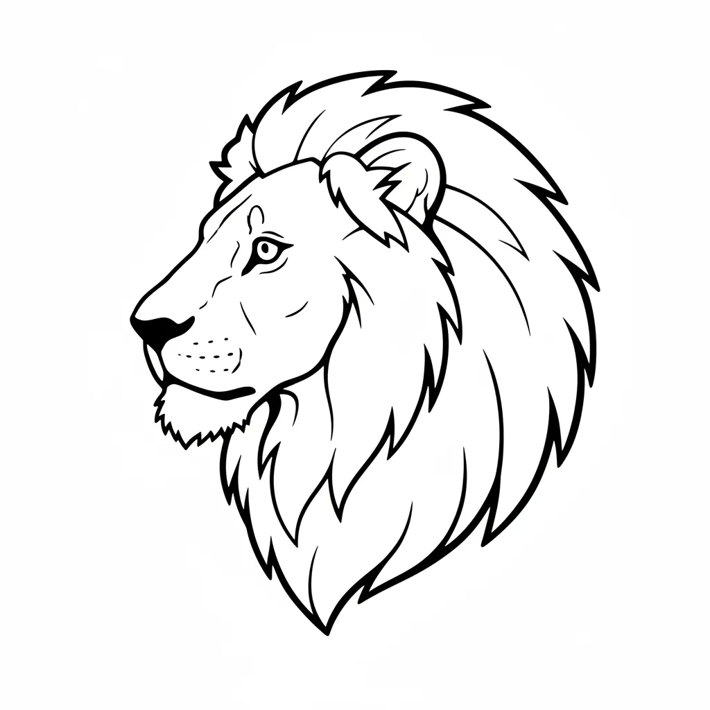 León para colorear gratis para niños