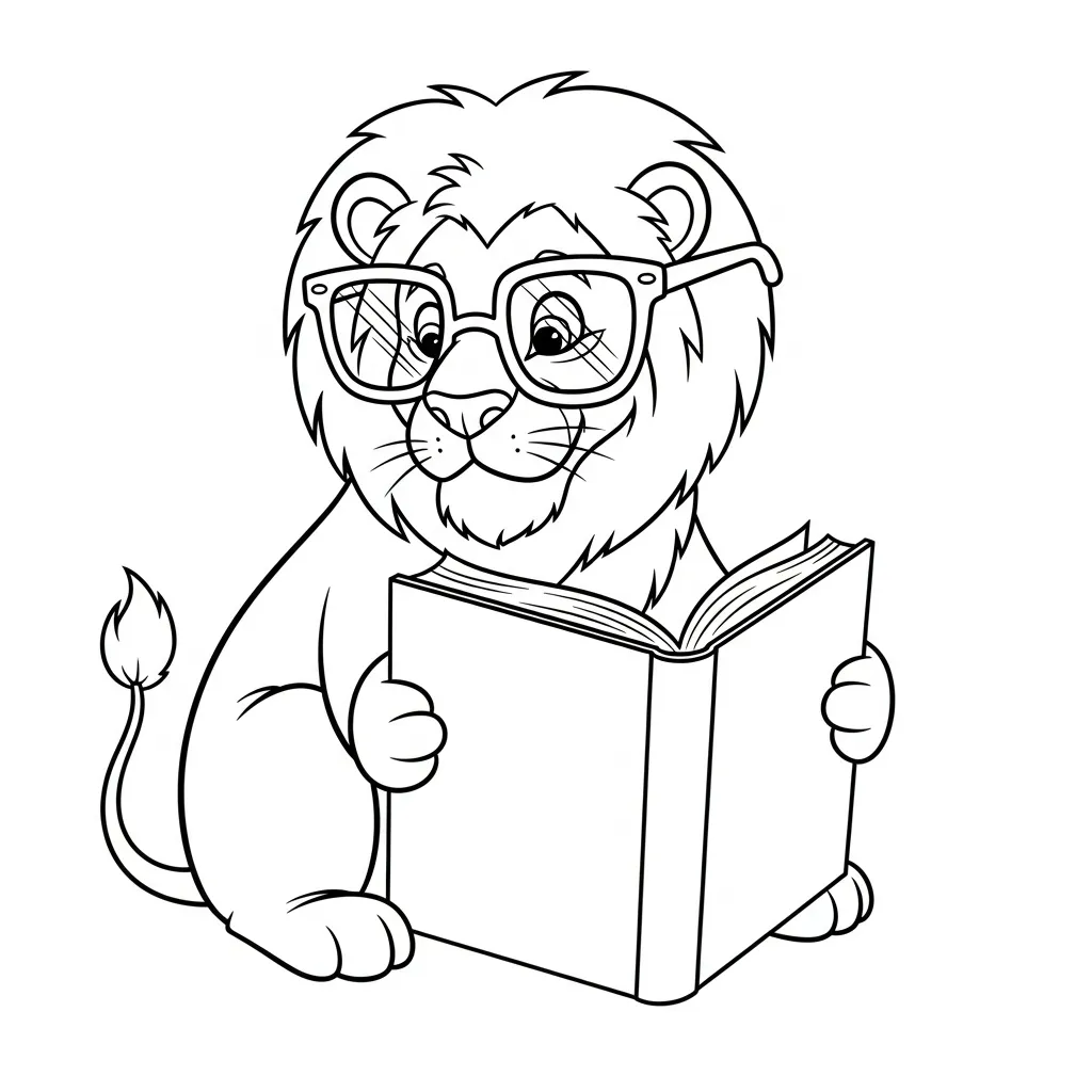 imprimir León para colorear gratis