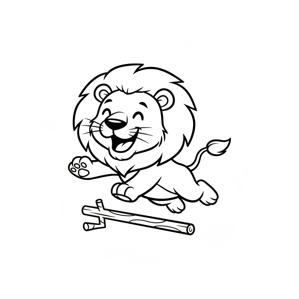 León para colorear para niños para imprimir