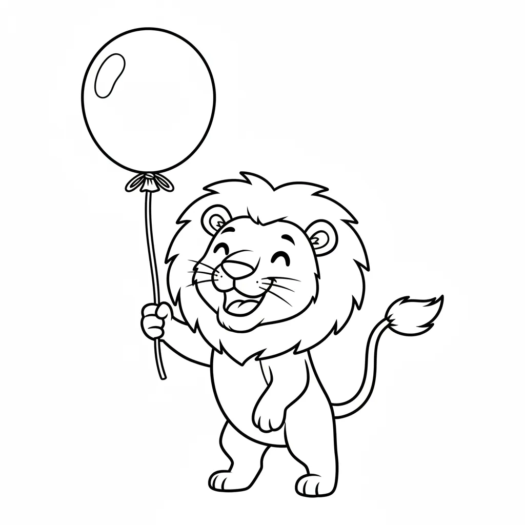 León para colorear en línea