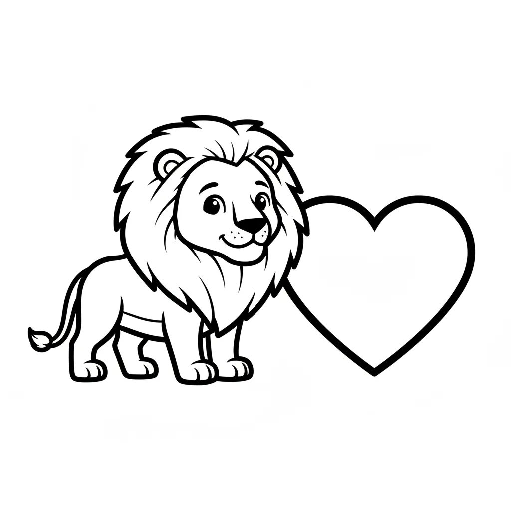 León para colorear en línea gratis 1