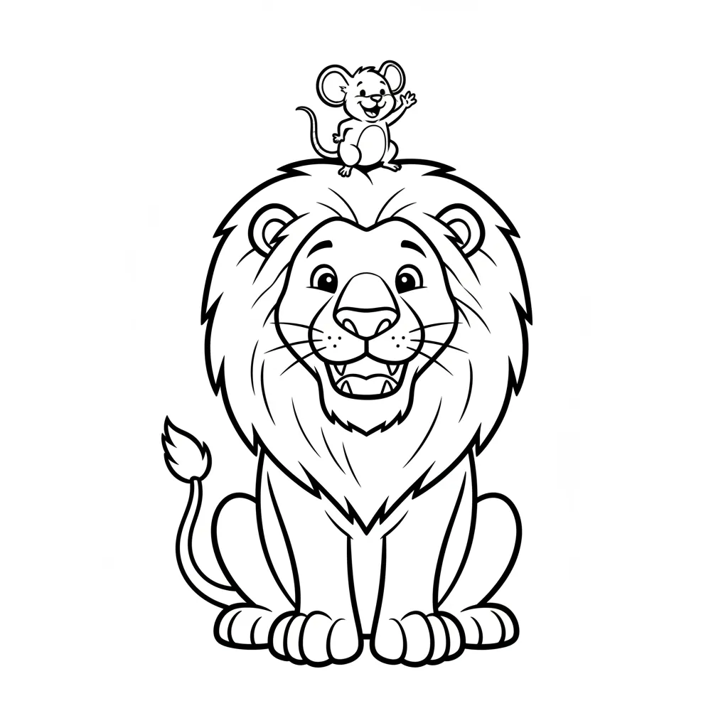 León para colorear para imprimir gratis 5