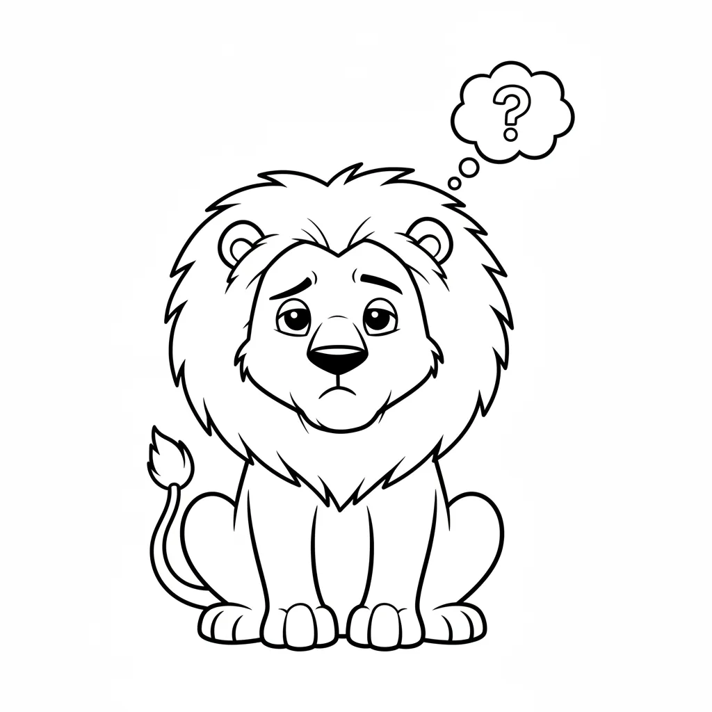 León para colorear para niño de 2 años