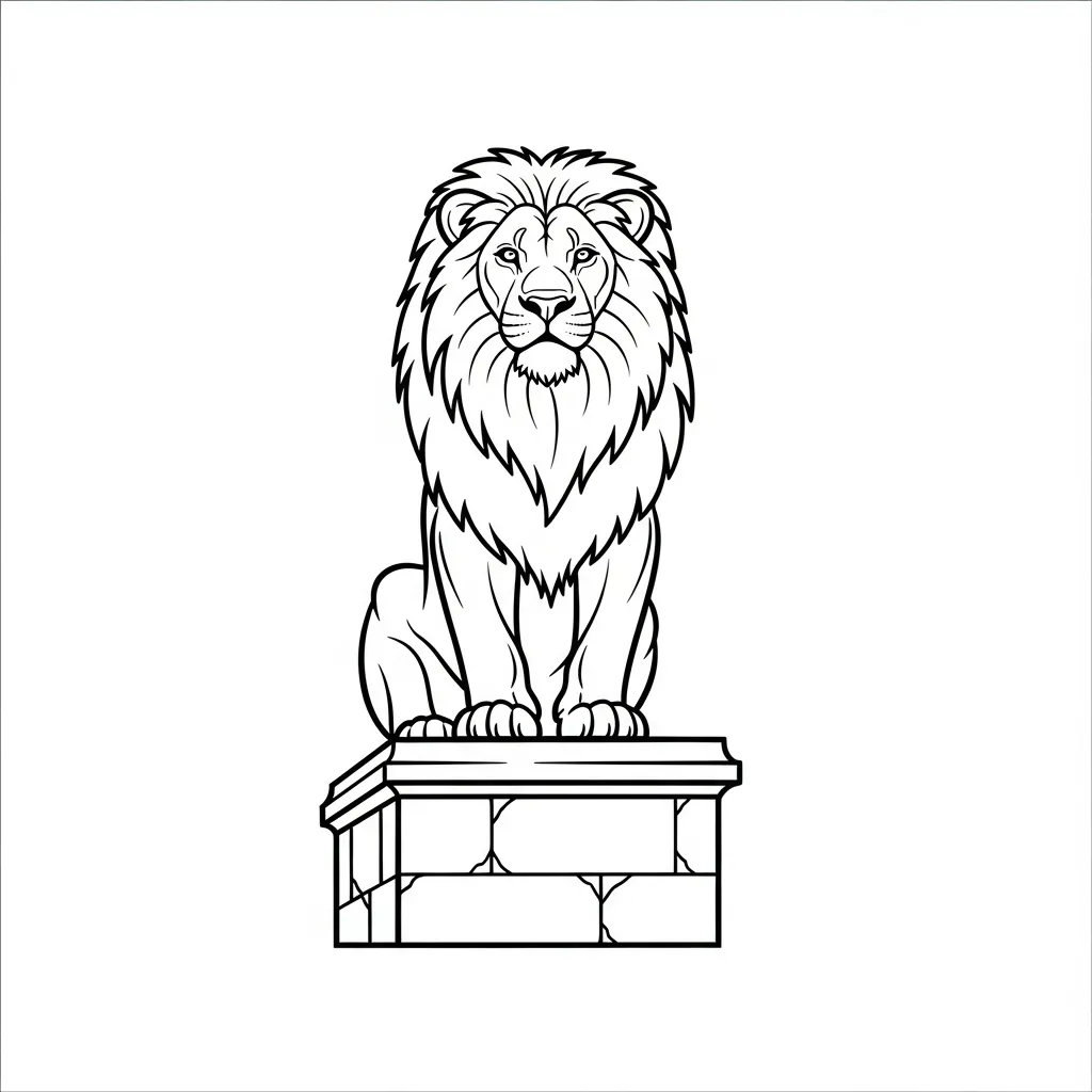 León para colorear para imprimir para niño de 4 años