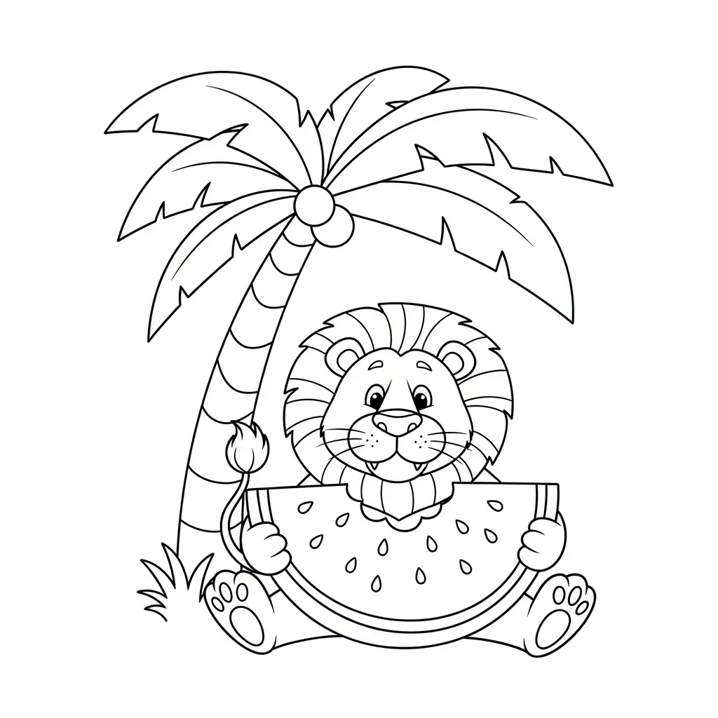 León para colorear para imprimir gratis