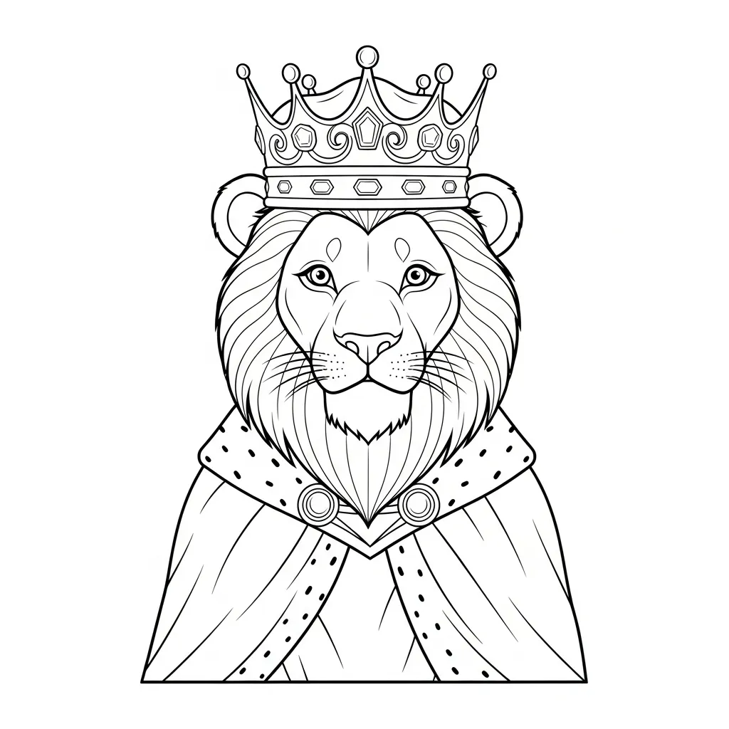 León para colorear gratis para imprimir