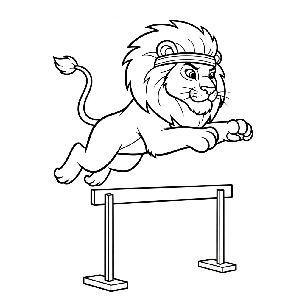 León para colorear para imprimir pdf gratis