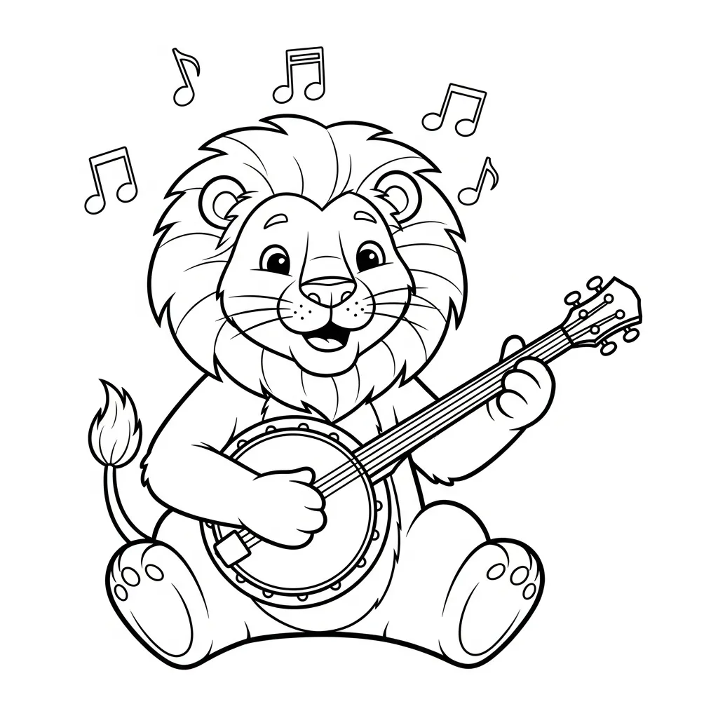 León para colorear para imprimir gratis 1