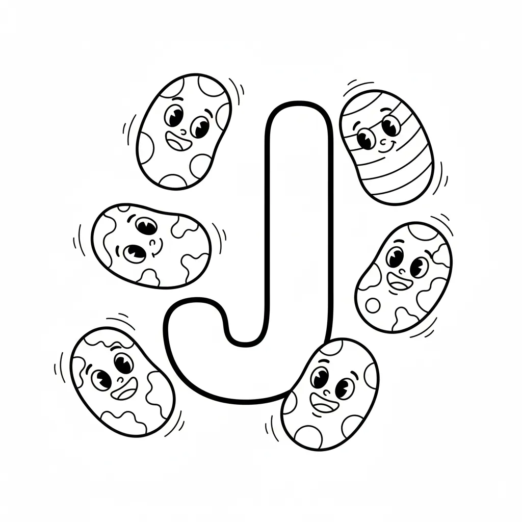 Letras 1 para colorear para niño de 5 años