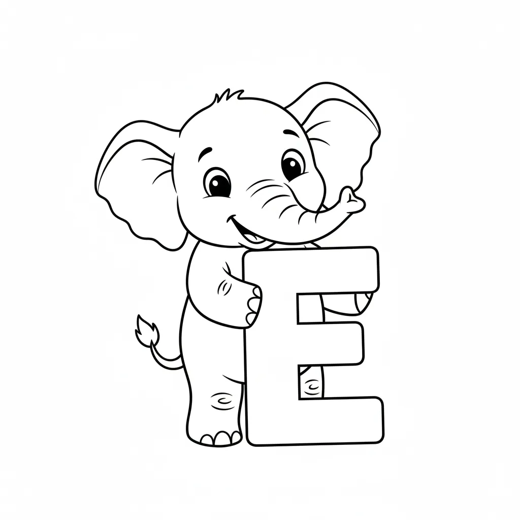 Letras 14 para colorear gratis para niños