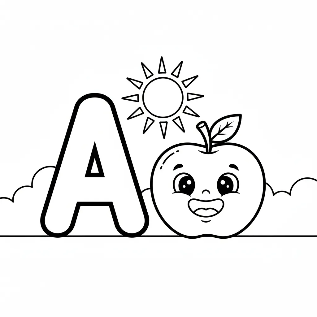 Letras 9 para colorear gratis en línea