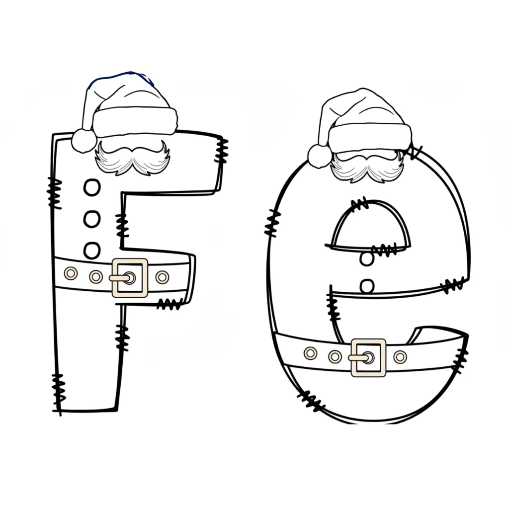 Letras De Navidad 15 para colorear para niño de 6 años