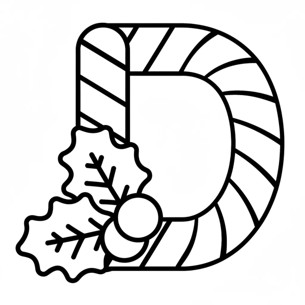 Letras De Navidad 3 para colorear para bebé para imprimir