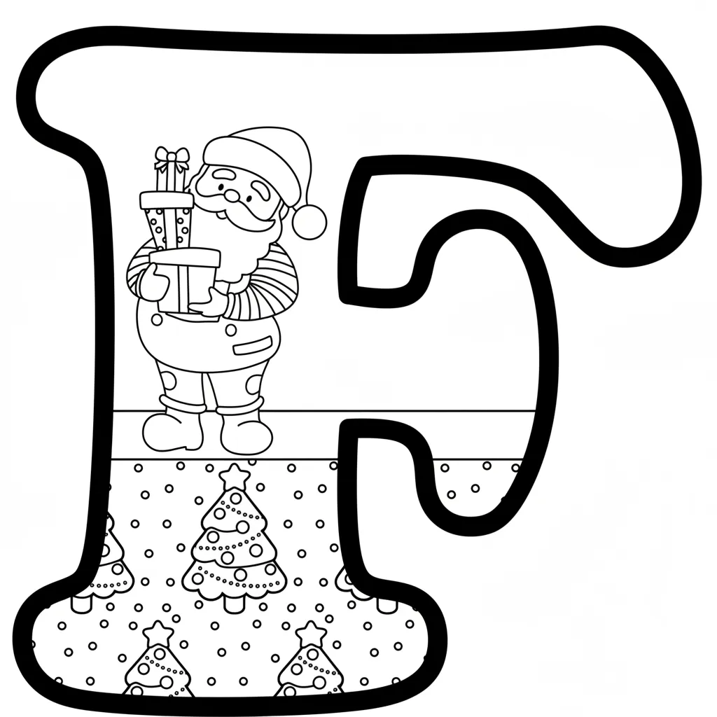 Letras De Navidad 4 para dibujar e imprimir