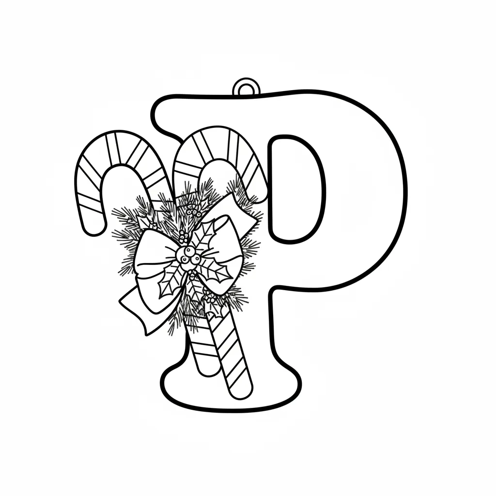 Letras De Navidad 5 para colorear para niños para imprimir gratis