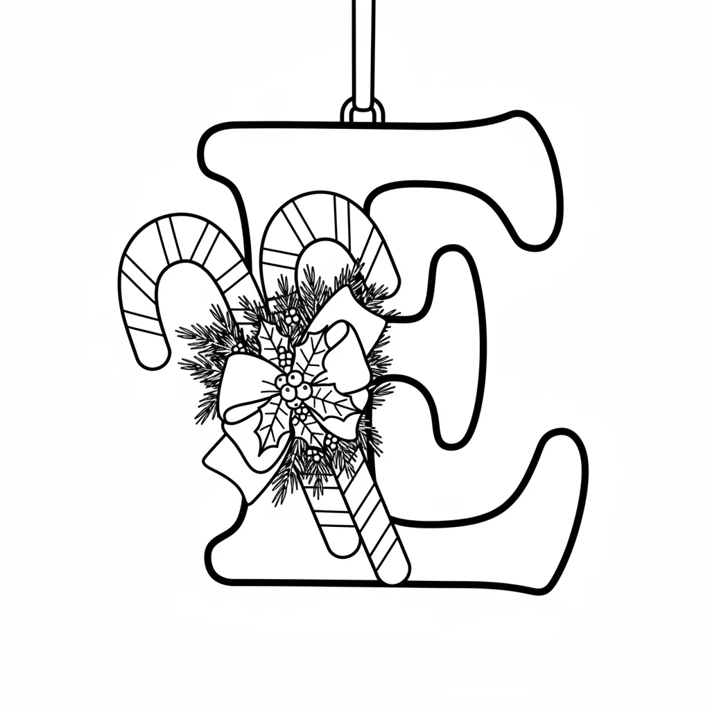 Letras De Navidad 6 para colorear para niños