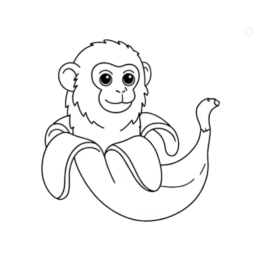 imagen de Makakini Bananini para colorear para niño