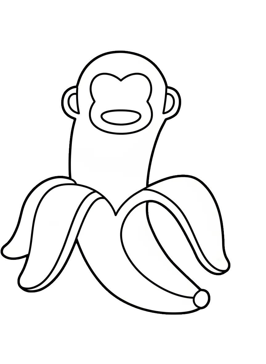 imagen para colorear Makakini Bananini niño