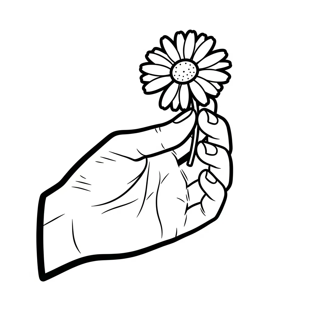 Manos para colorear para imprimir para niño de 2 años