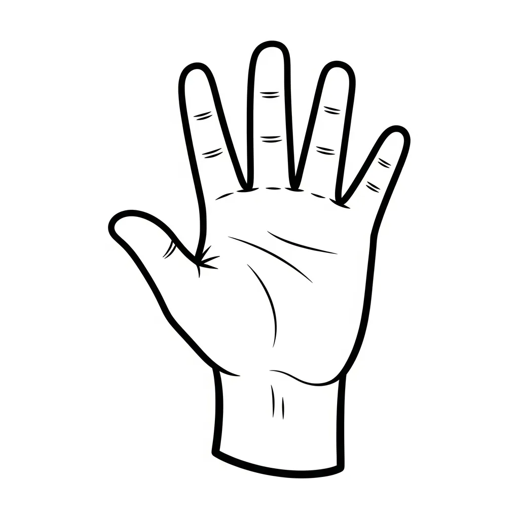 Manos para colorear para imprimir para niño de 7 años