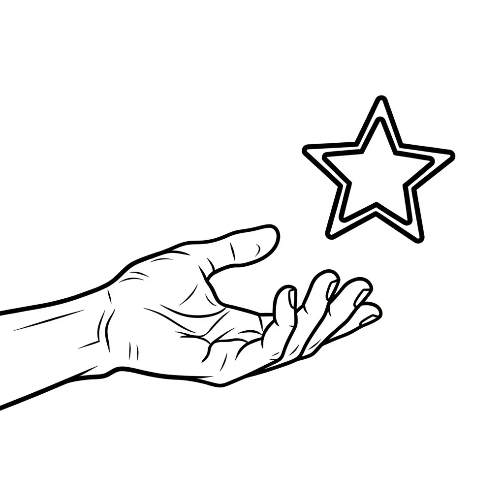 Manos para colorear en línea para niño