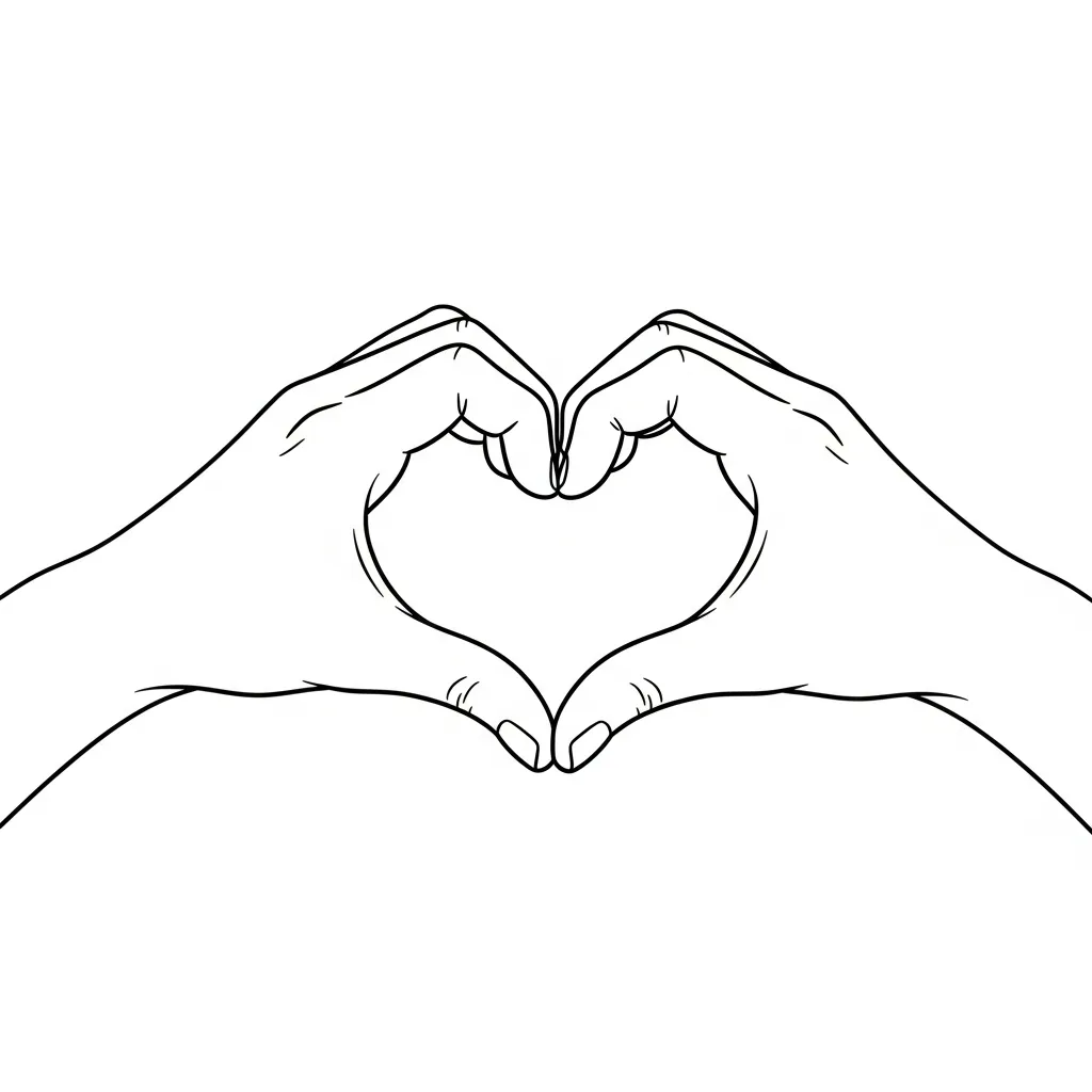 Manos para colorear para niños para imprimir 1