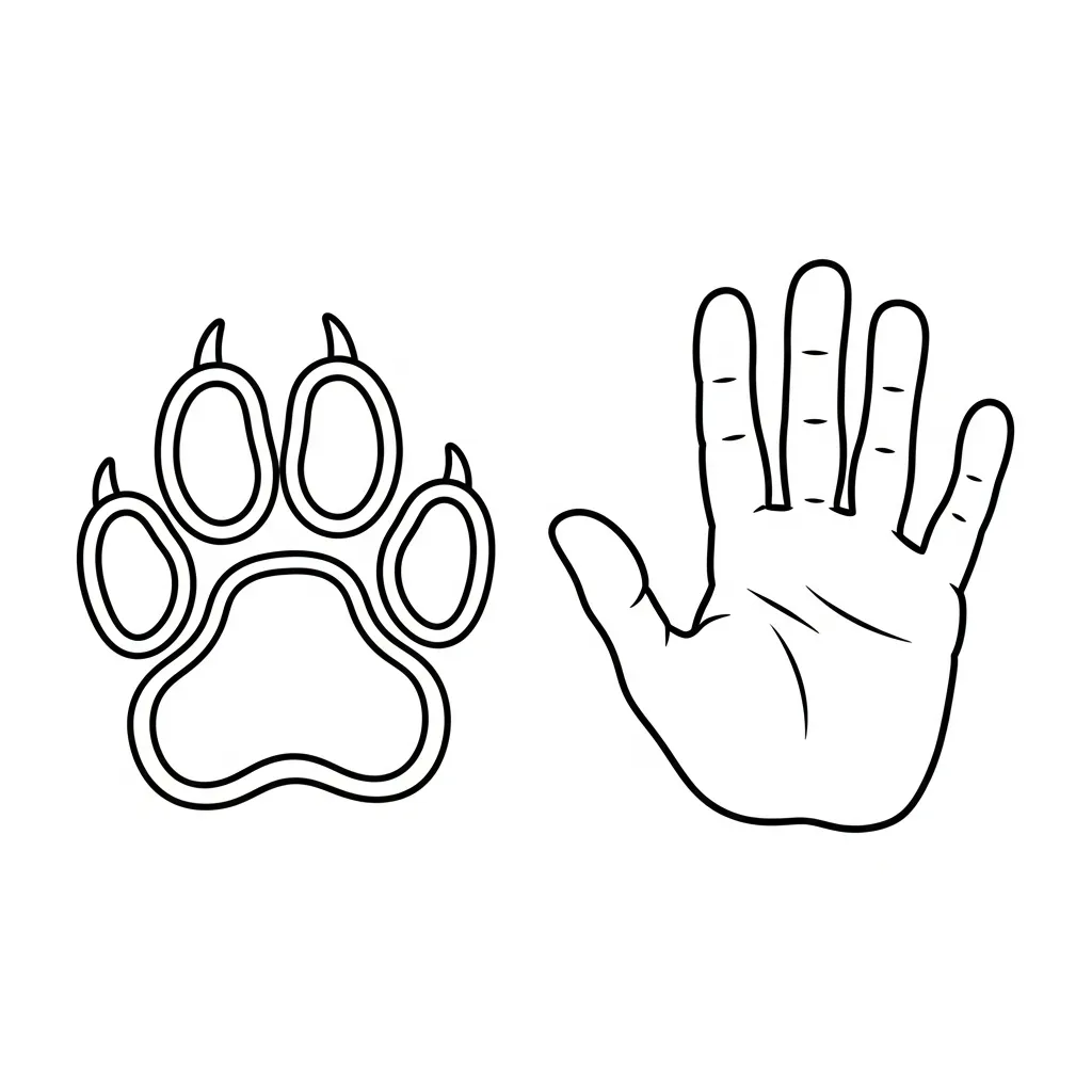 Manos para colorear para niños para imprimir 2