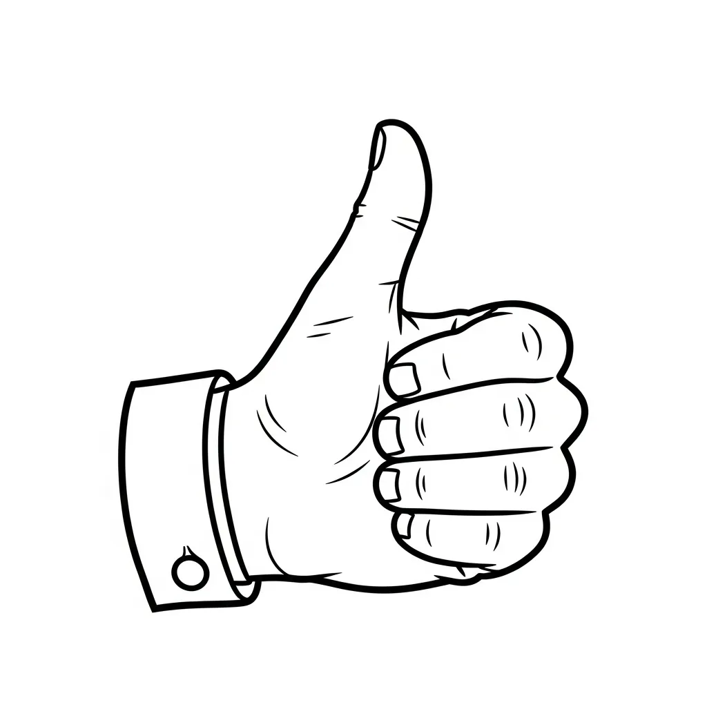 Manos para colorear para niño de 4 años