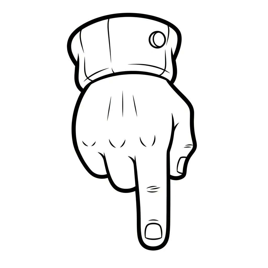 Manos para colorear y dibujo para imprimir 1