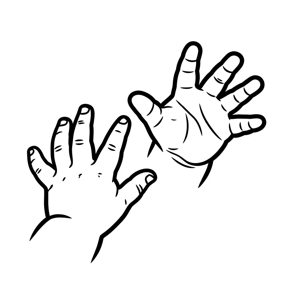 Manos para colorear para imprimir pdf gratis