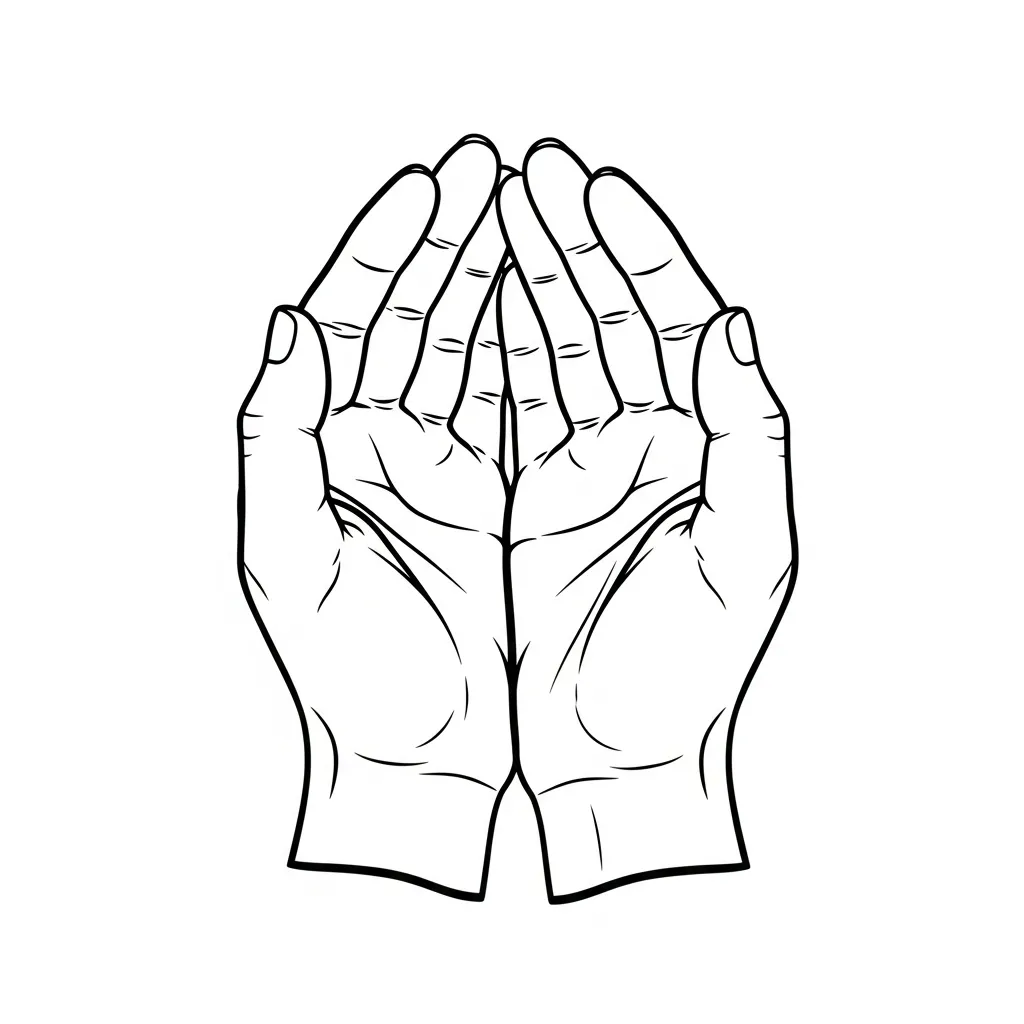 Manos para colorear para niños para imprimir