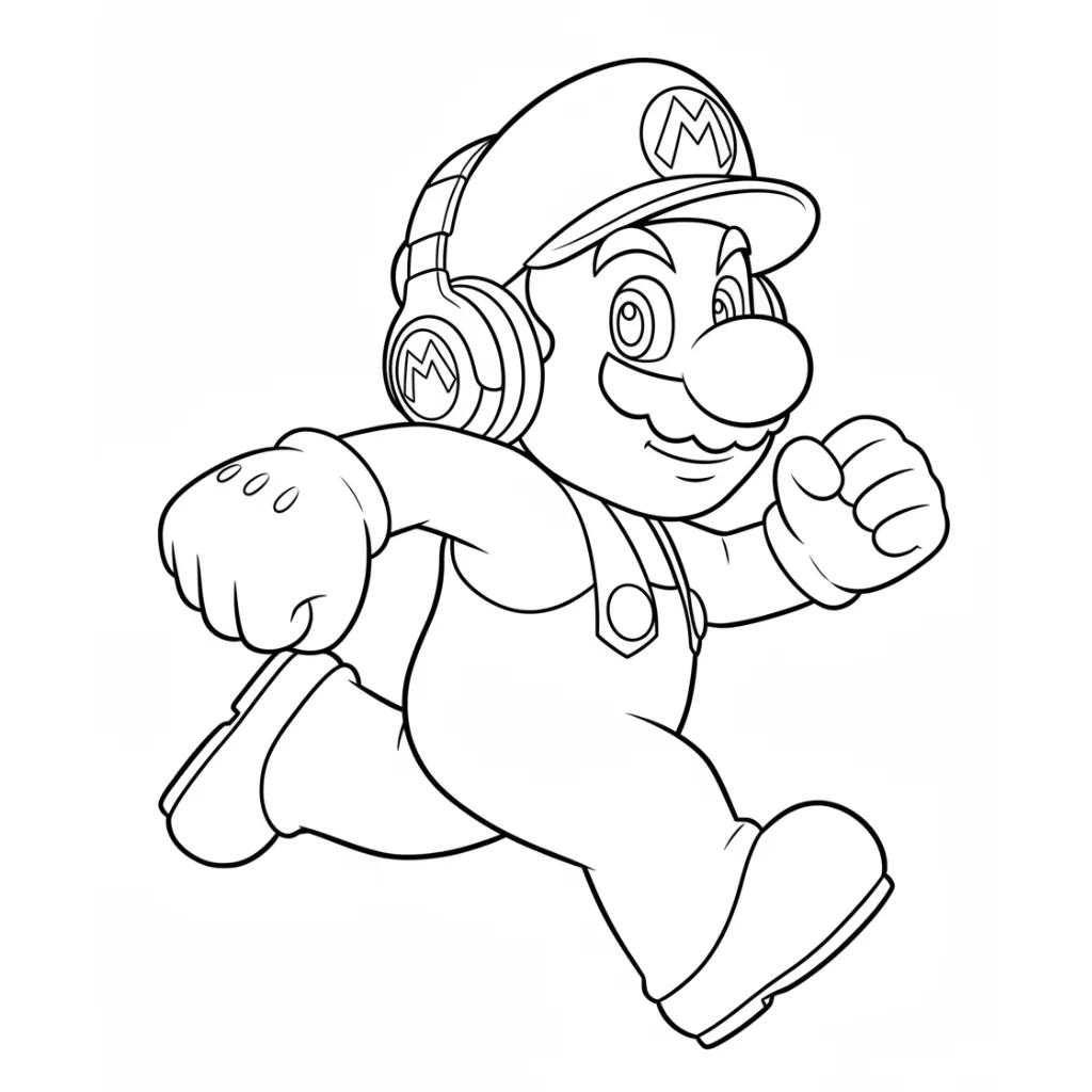 Mario 13 para colorear para imprimir