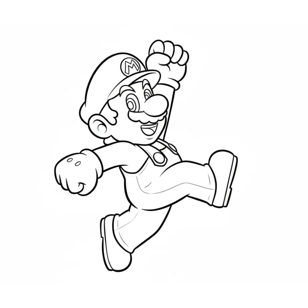 Mario 16 para colorear para imprimir
