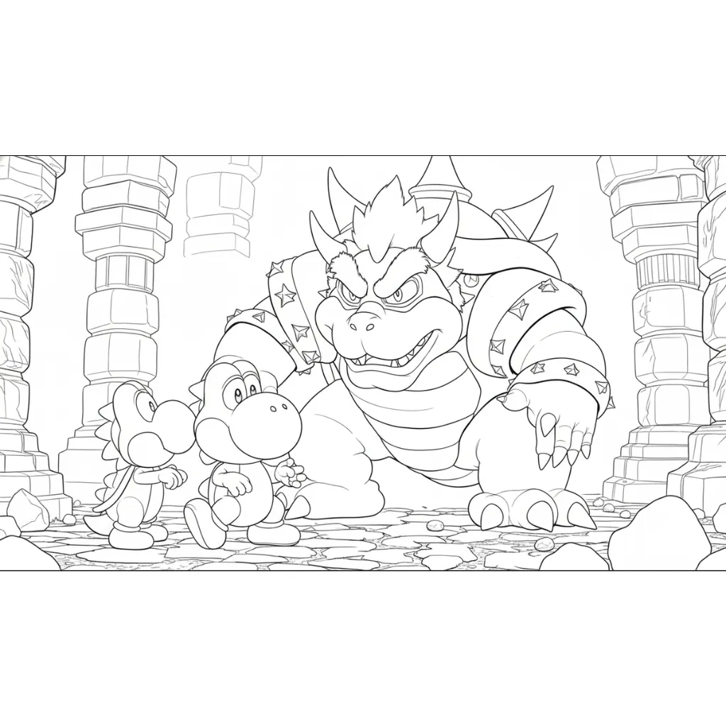 Mario 2 para colorear para imprimir gratis