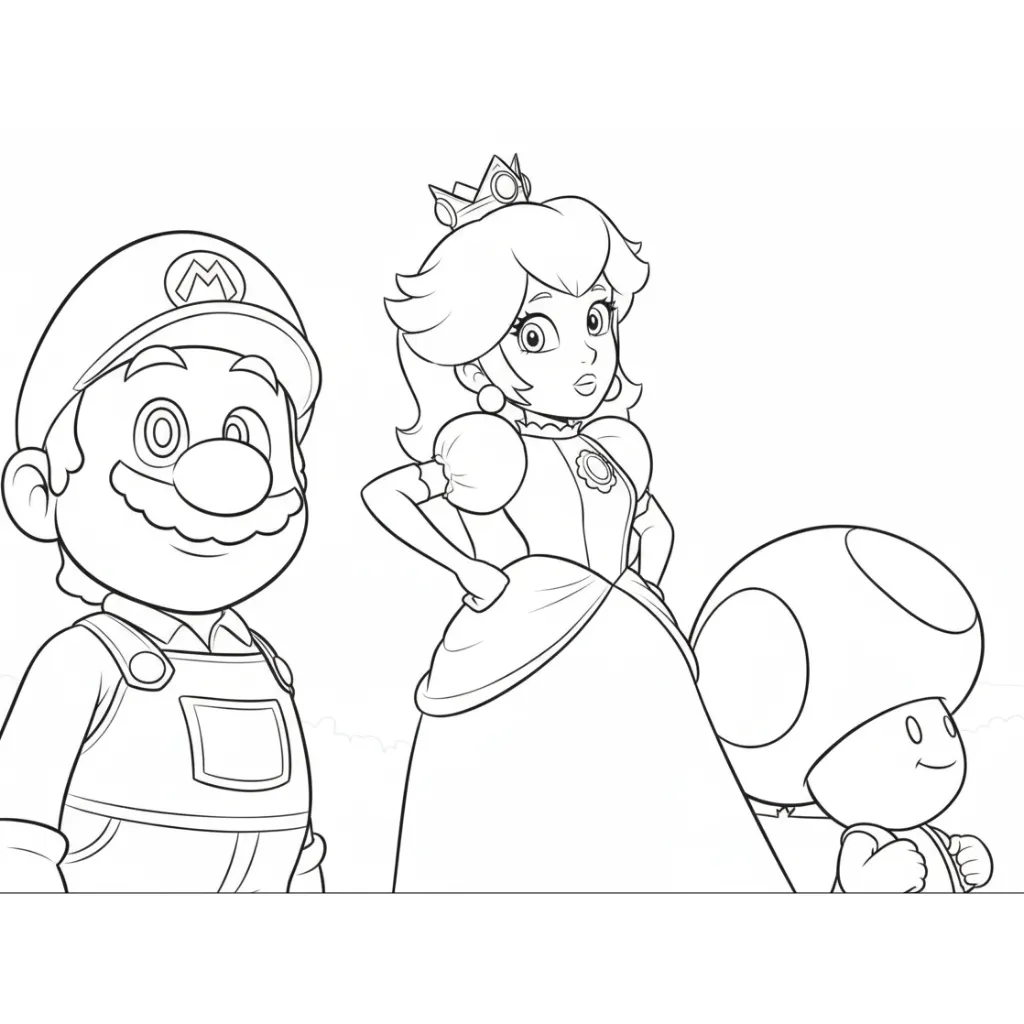 imagen para colorear Mario 21 niño