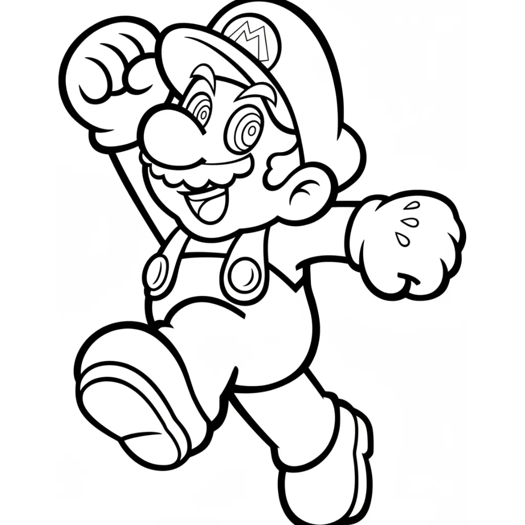 imagen de Mario 24 para colorear para niño