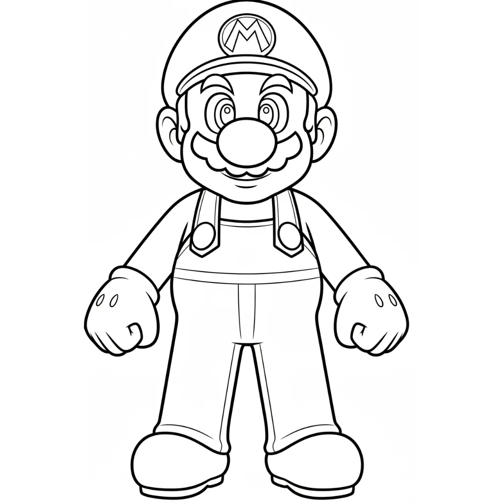 Mario 25 para colorear para imprimir pdf