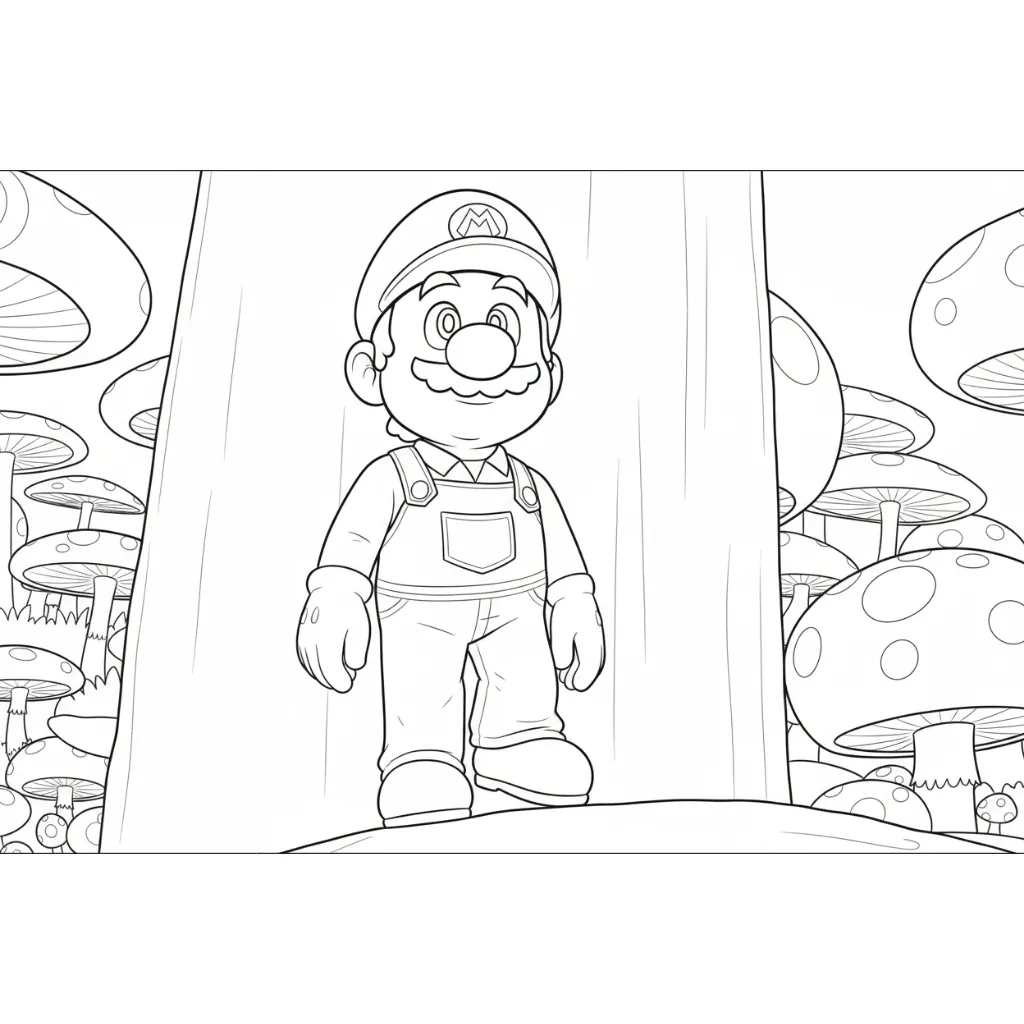 Mario 4 para colorear para imprimir