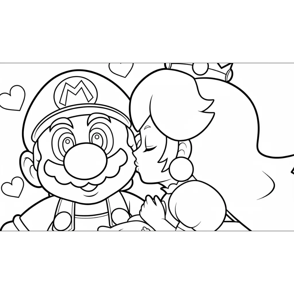 Mario 7 para colorear para niño de 5 años