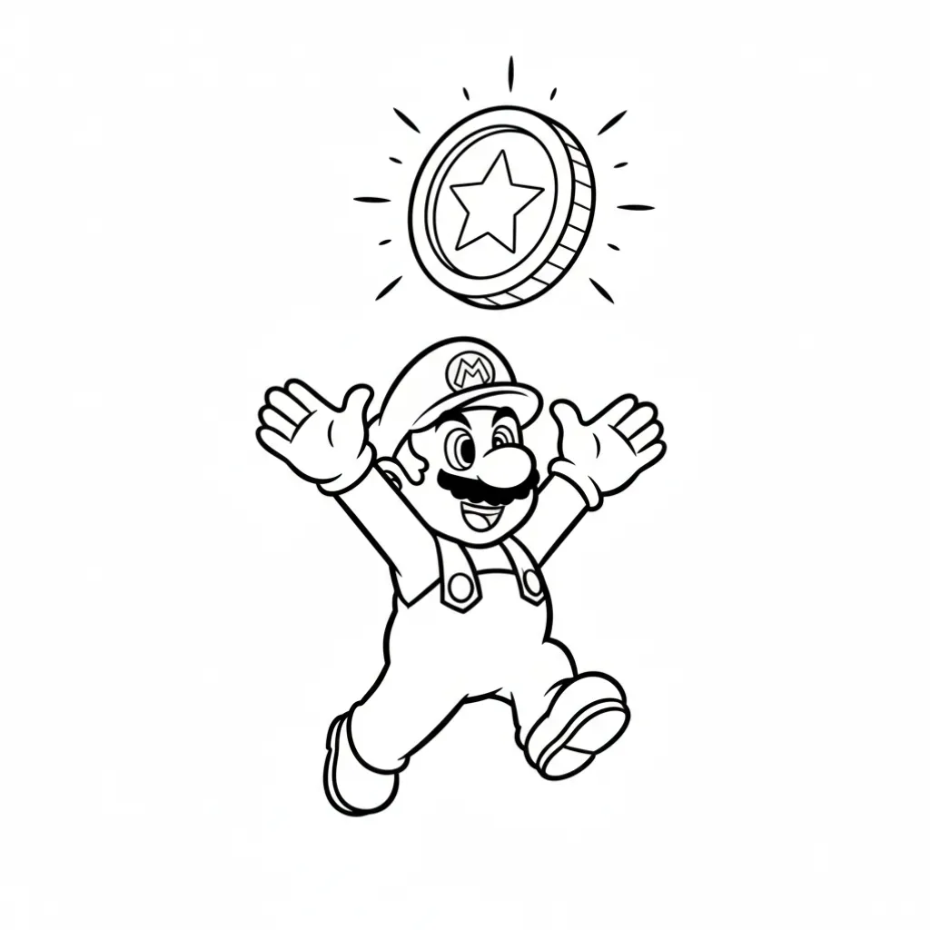 Mario Bros10 para colorear para imprimir