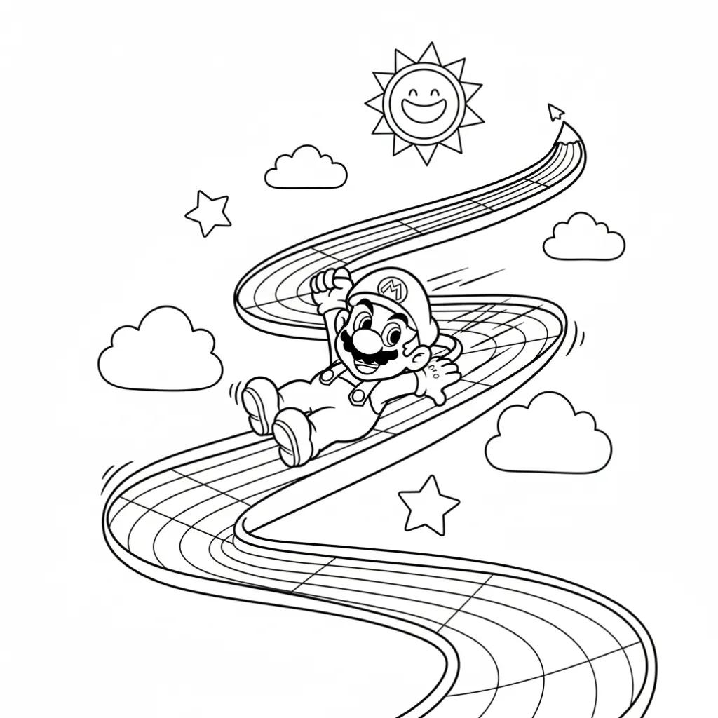 Mario Bros11 para colorear para niño